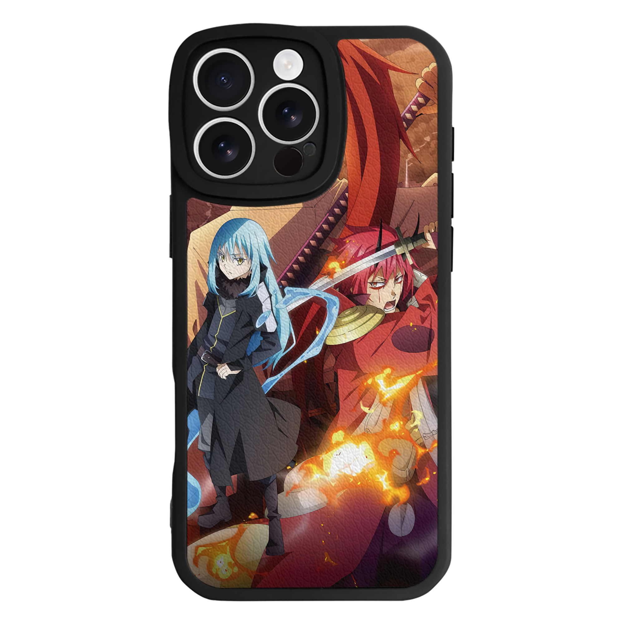 転スラ Regarding Reincarnated to Slime 【iPhone 16シリーズ対応】シリコンスマホケース（レザー調） 材質：シリコン